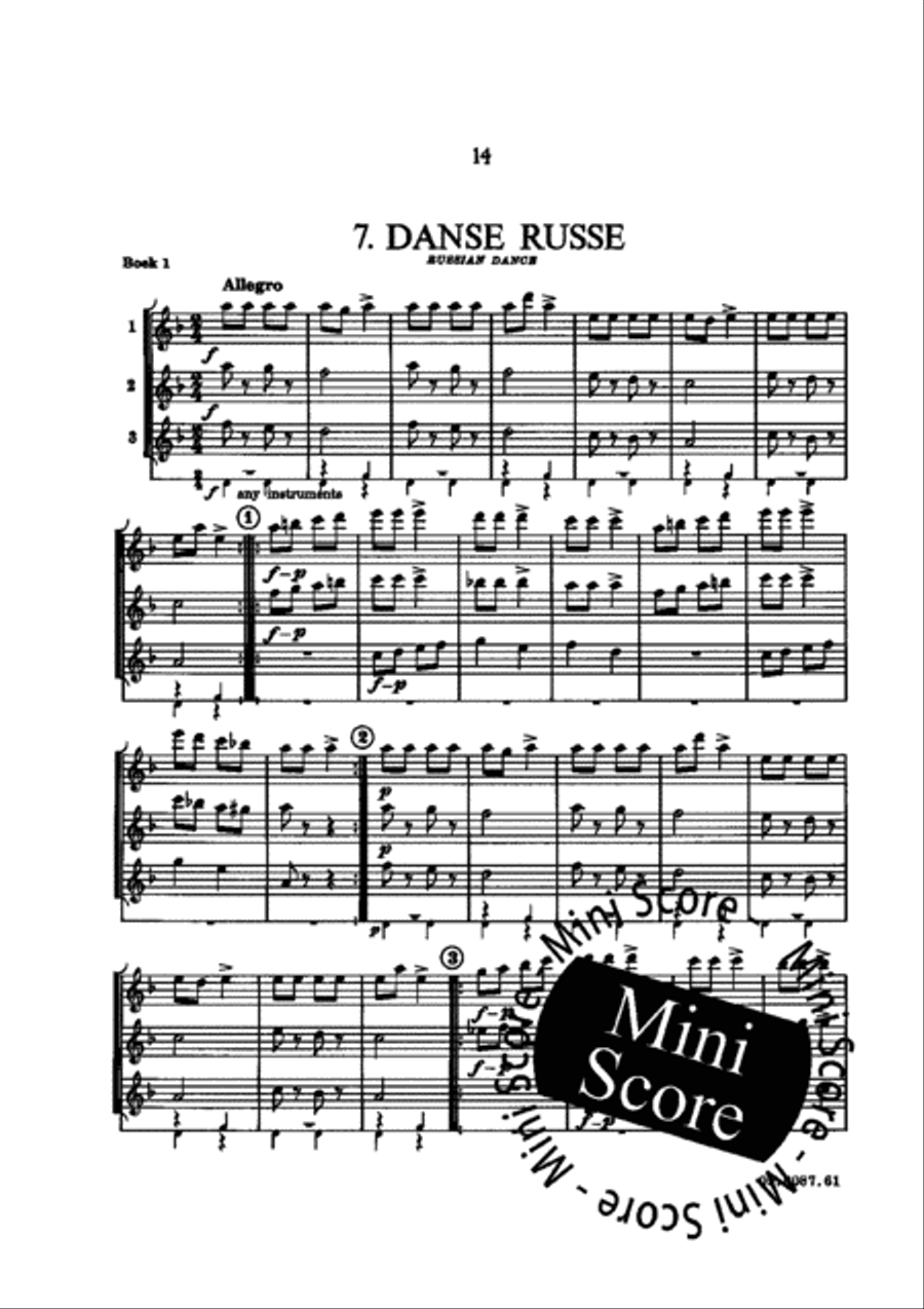 Jeunes Musiciens 1 (Flex 3) Flute Trio scores gallery preview page 18