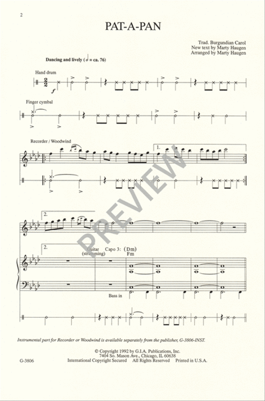 Pat-a-pan 4-Part scores gallery preview page 3