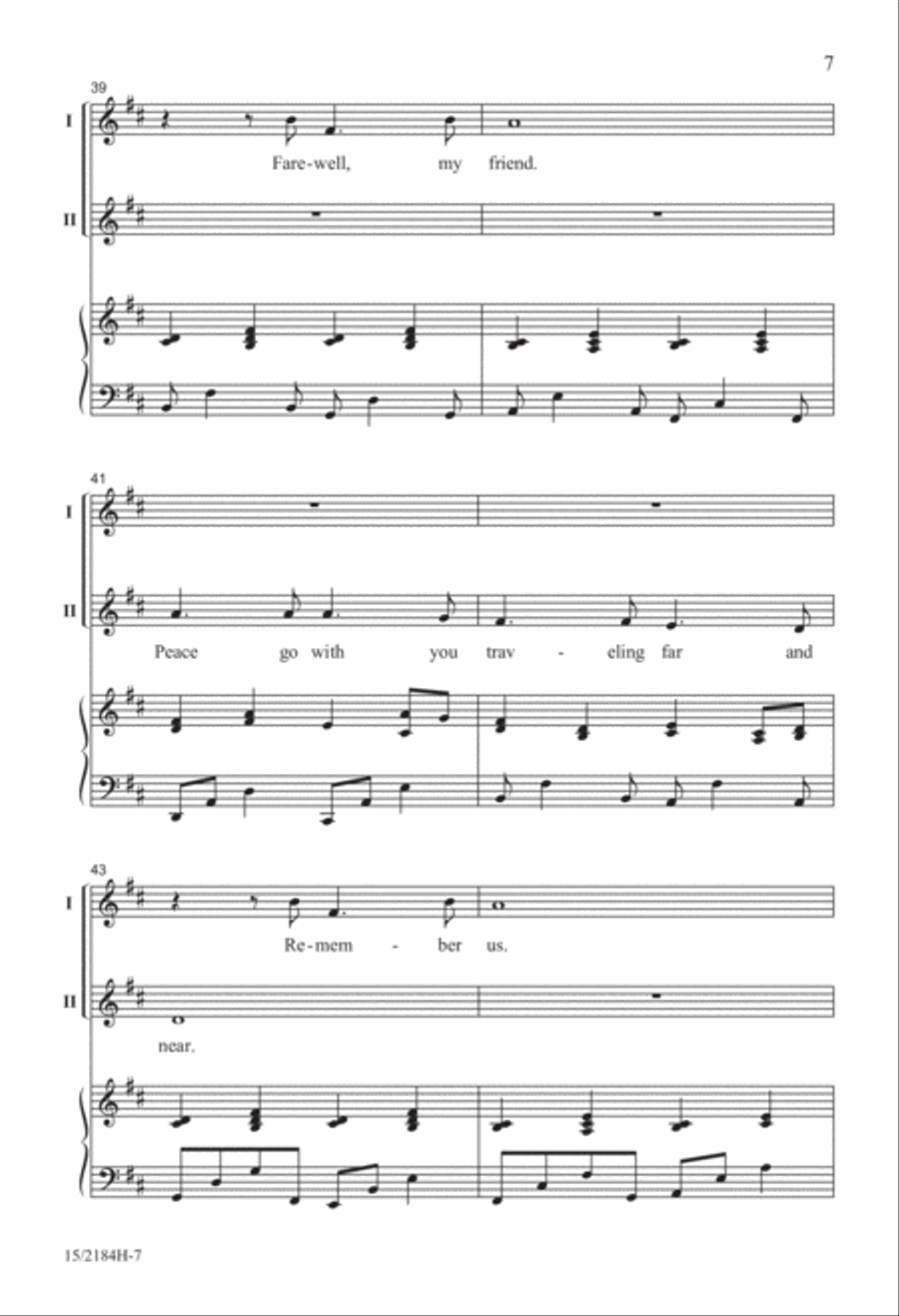 Farewell, My Friend 2-Part scores gallery preview page 7