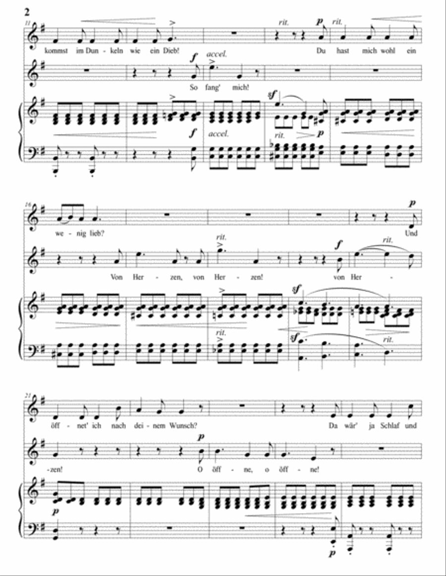 SCHUMANN: Unter'm Fenster, Op. 34 no. 3 (transposed to G major) Piano scores gallery preview page 3
