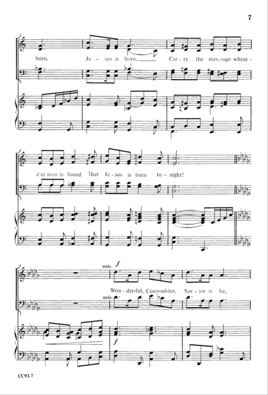 Jesus Is Born Jesus Is Born 4-Part scores gallery preview page 9