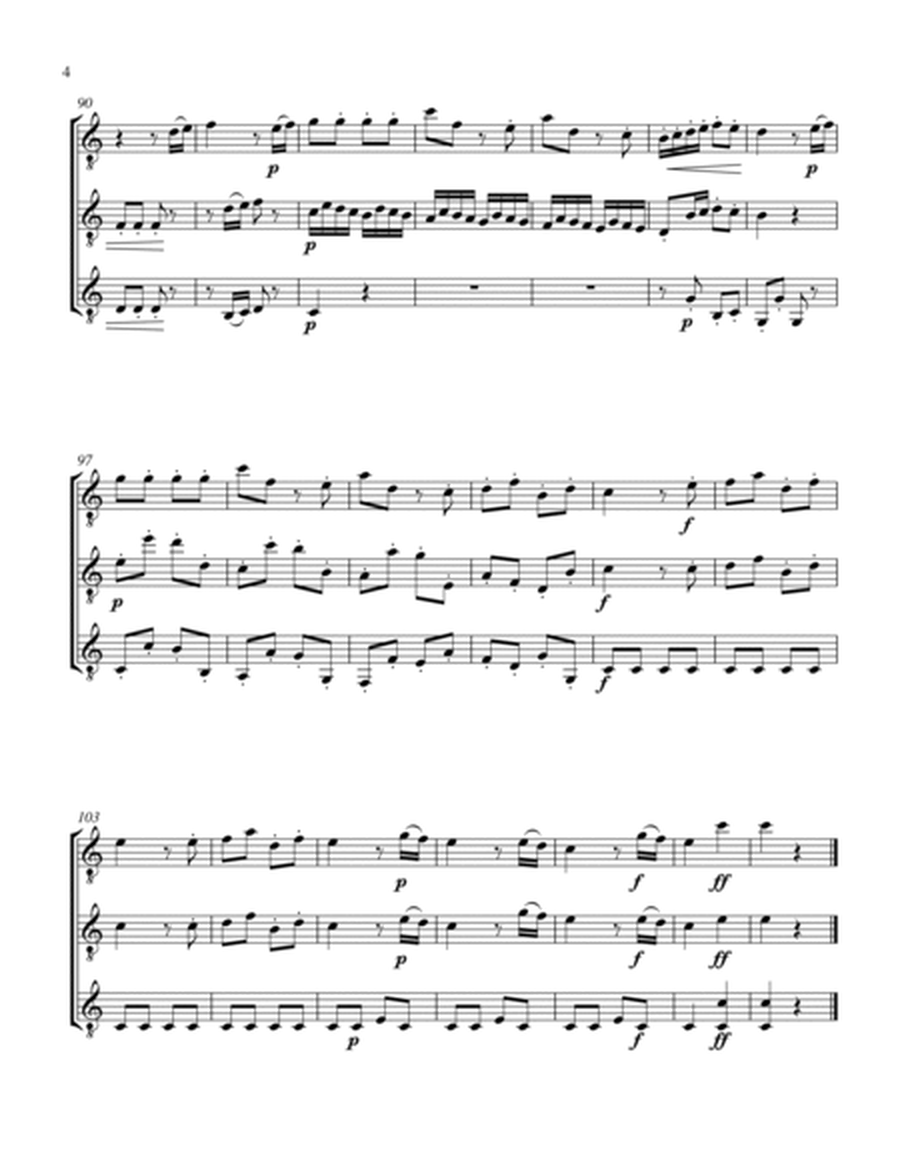 Trio in C, H. IV, No. 1 - iii - Vivace (Guitar Trio) - Score and Parts image number null