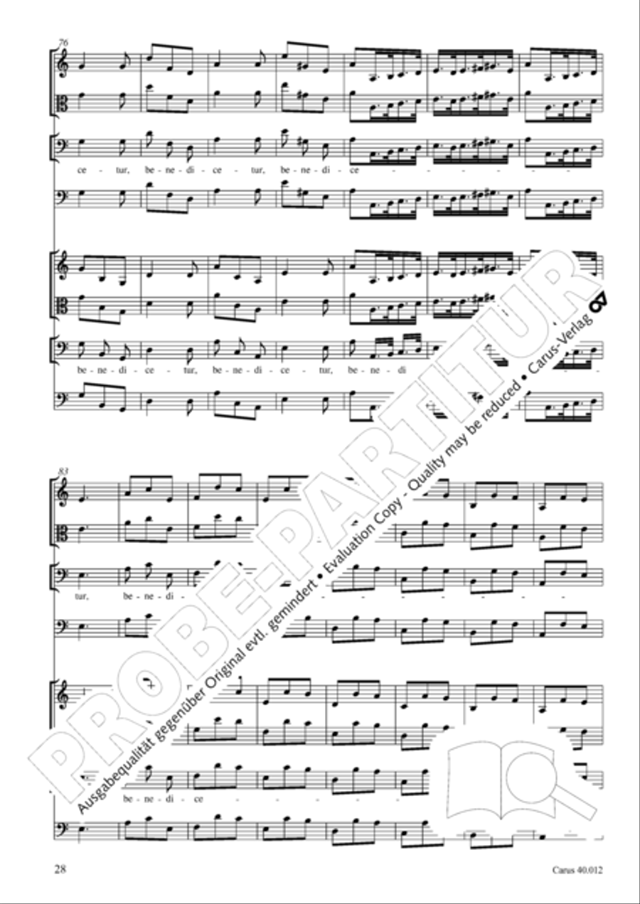 Beatus vir (How blest is he) Psalm 111 4-Part scores gallery preview page 29