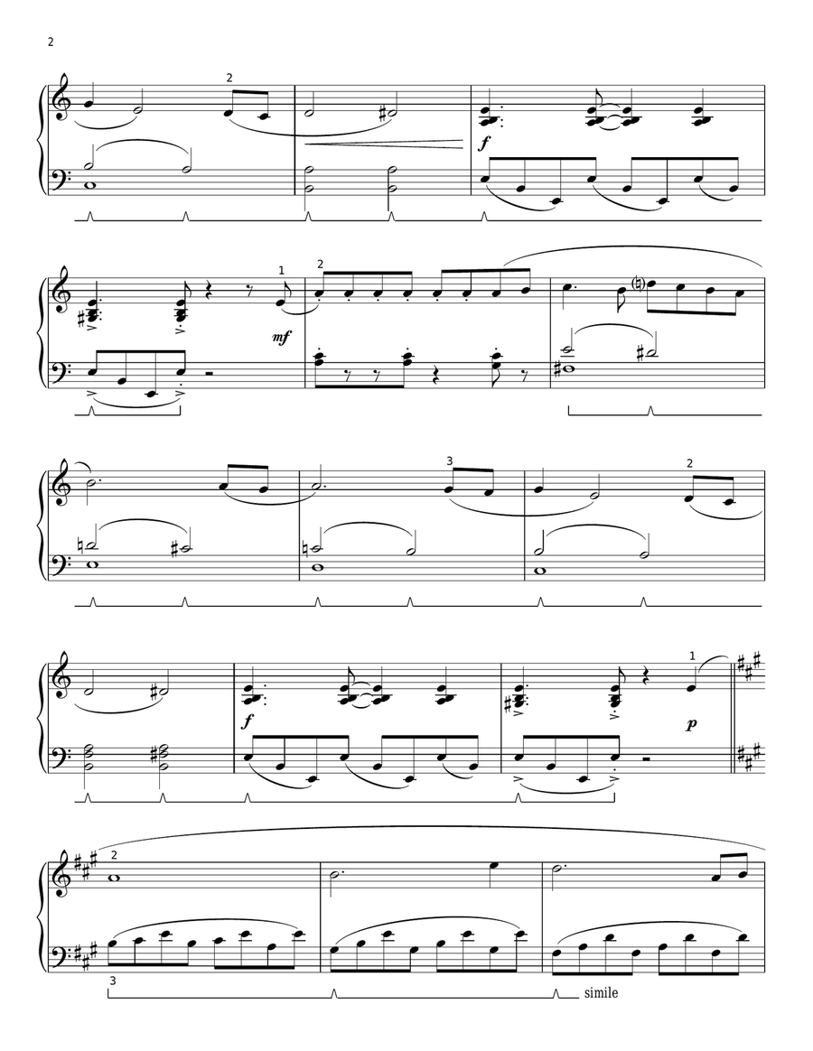 El mundo de los dos (arr. Phillip Keveren) Piano Solo scores gallery preview page 2