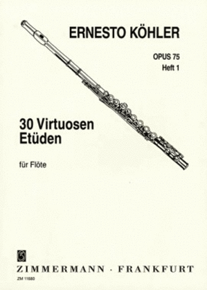 Book cover for 30 Virtuoso Etudes Op. 75 Heft 1