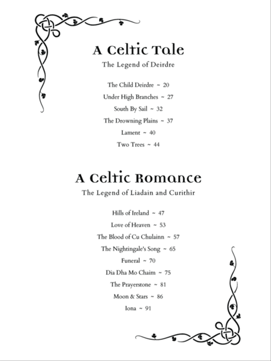 A Celtic Tale: The Legend of Deirdre -- A Celtic Romance: The Legend of Liadain and Curithir Piano, Vocal, Guitar scores gallery preview page 4