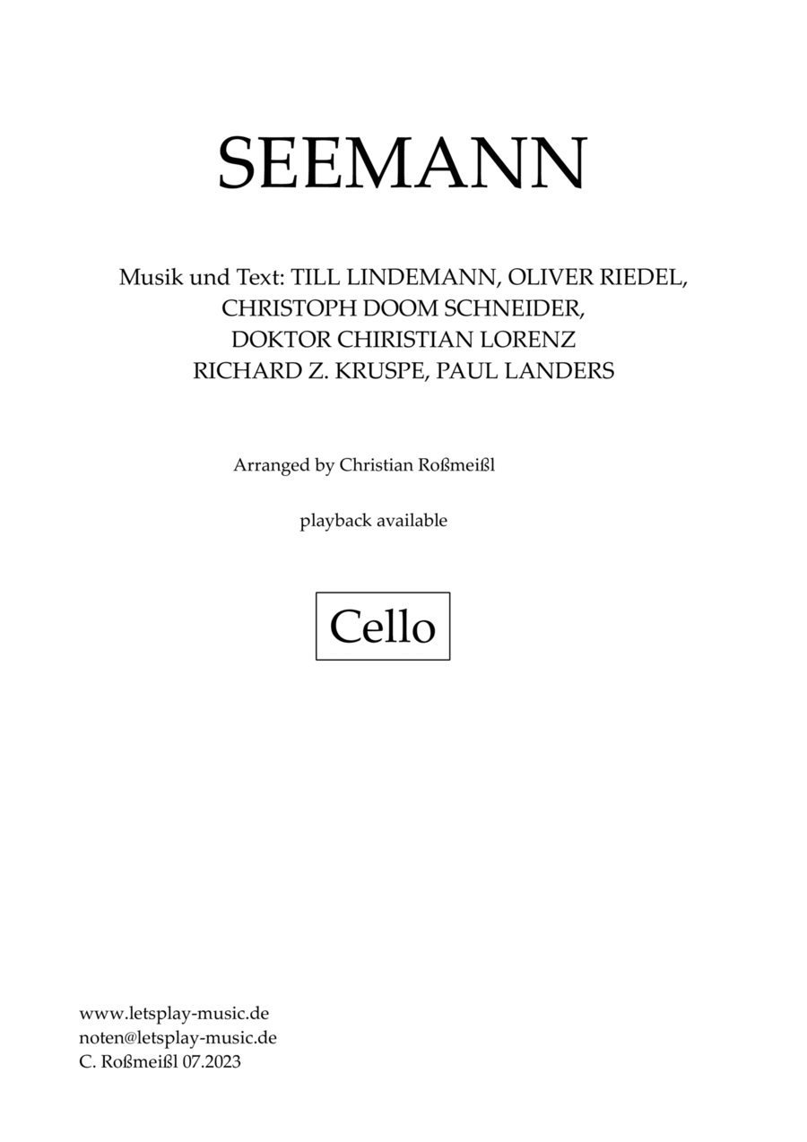 Seemann Seemann Cello Solo scores gallery preview page 1