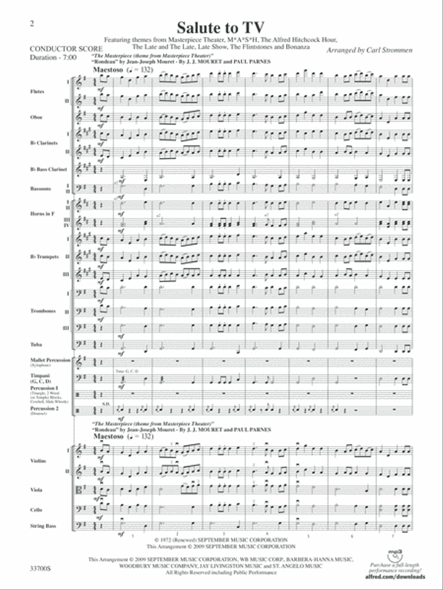 Salute to TV: Score Salute to TV: Score Full Orchestra scores gallery preview page 2