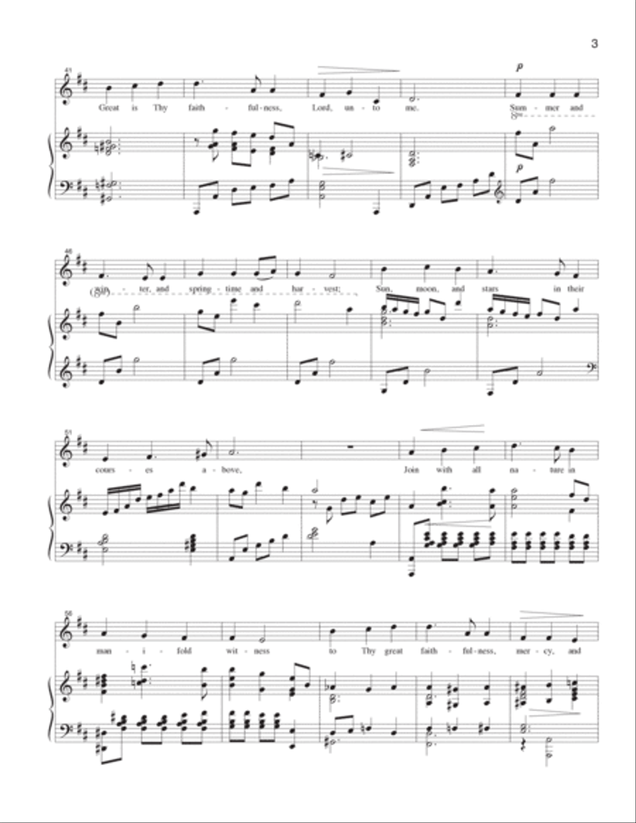 Great Is Thy Faithfulness Voice scores gallery preview page 4