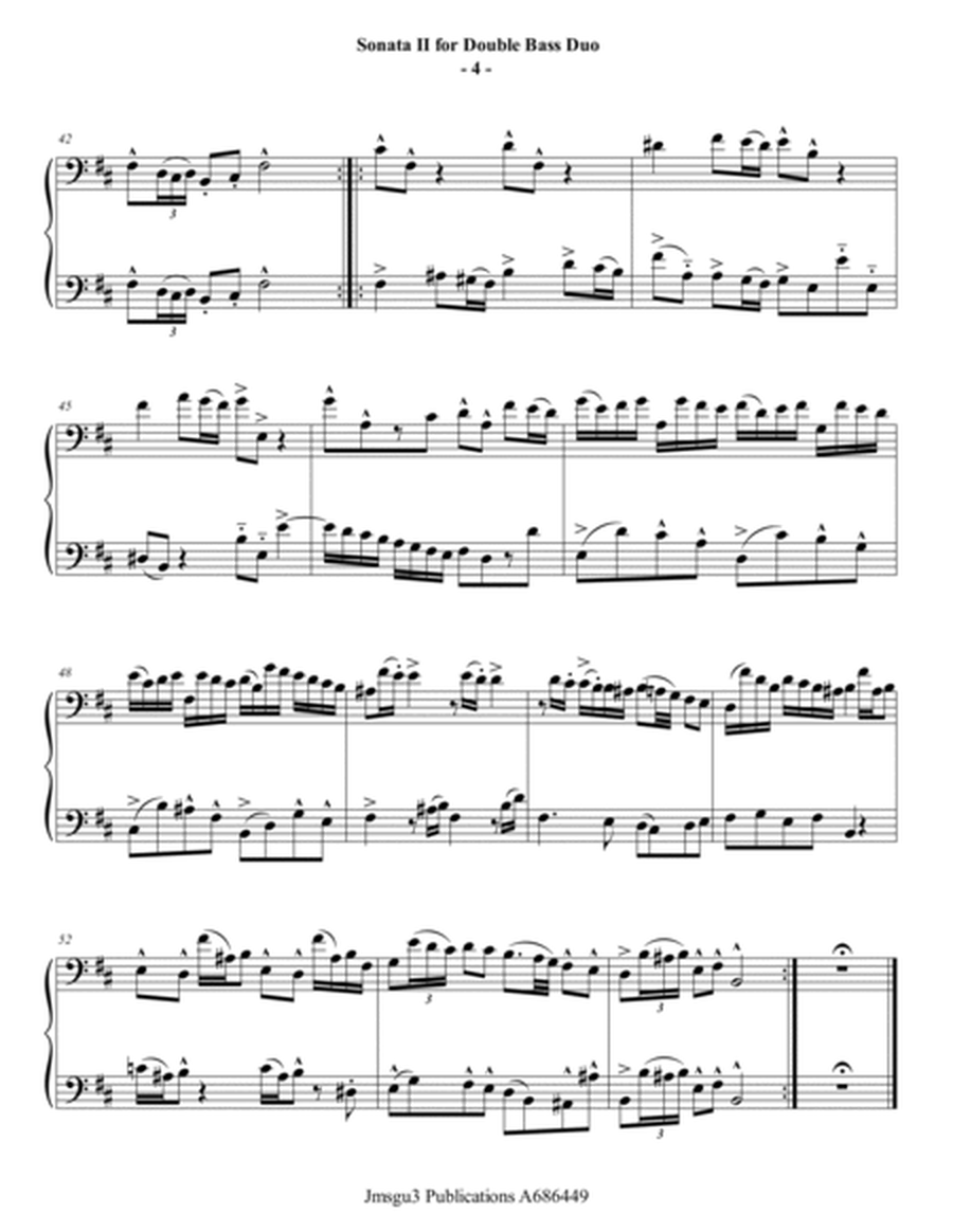 Sammartini: Sonata Op. 1 No. 2 for Double Bass Duo image number null