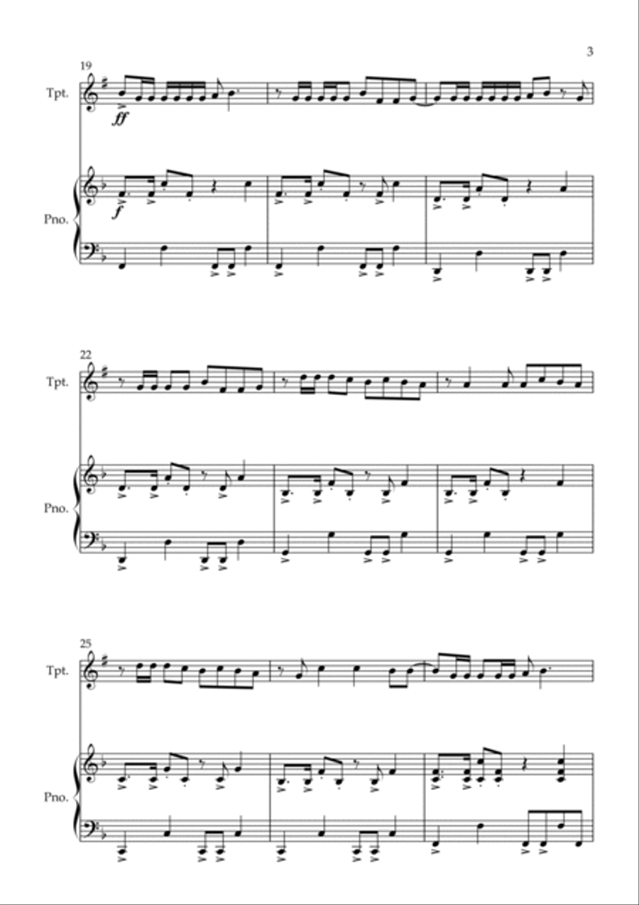 Blank Space B-Flat Trumpet scores gallery preview page 3