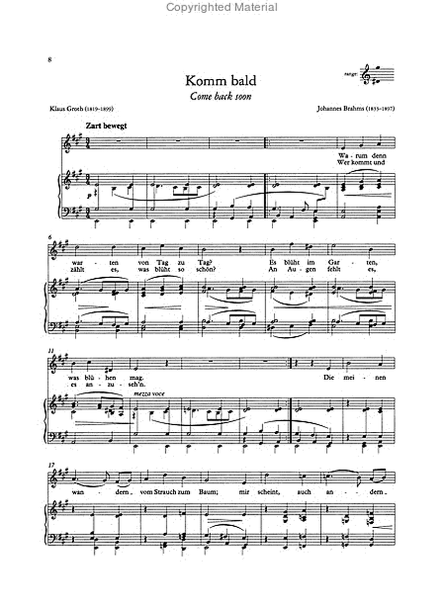 German Lieder of the 19th Century (High Voice)