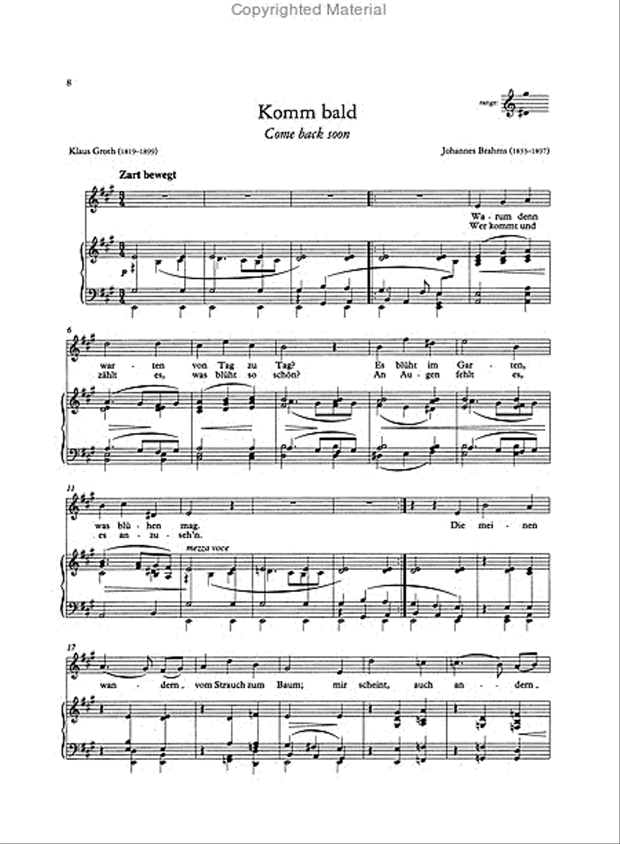 German Lieder of the 19th Century (High Voice) High Voice scores gallery preview page 3
