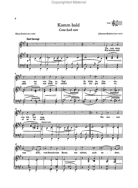 German Lieder of the 19th Century (High Voice)