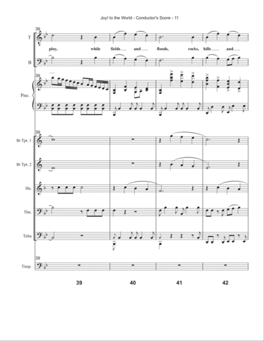 Joy! to the World - Brass and Percussion Score and Parts Choir scores gallery preview page 14