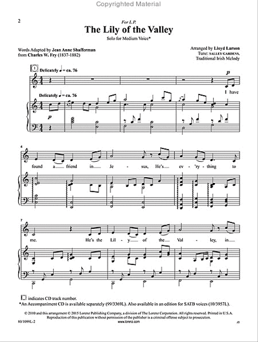 The Lily of the Valley Medium Voice scores gallery preview page 2