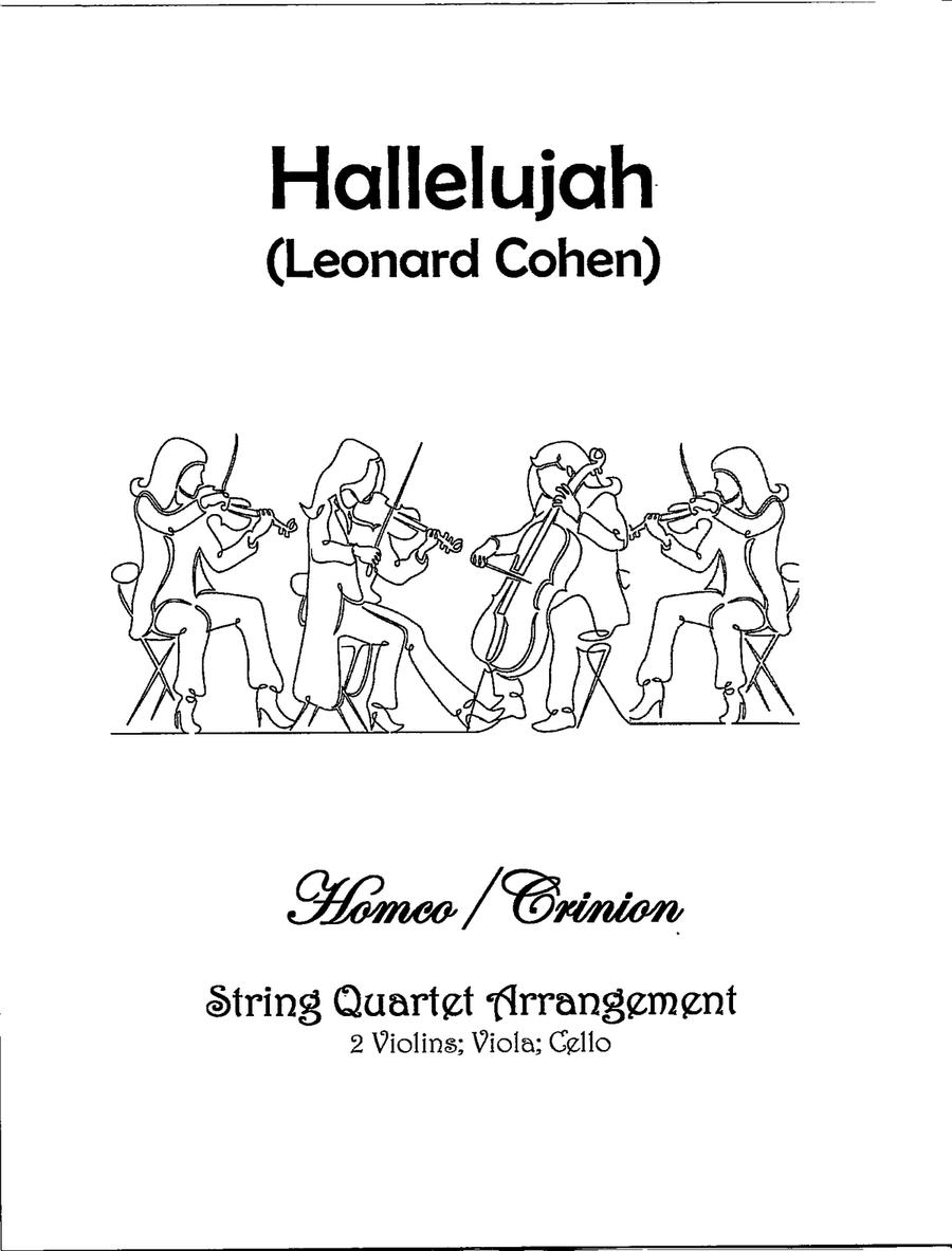 Hallelujah String Quartet scores gallery preview page 1