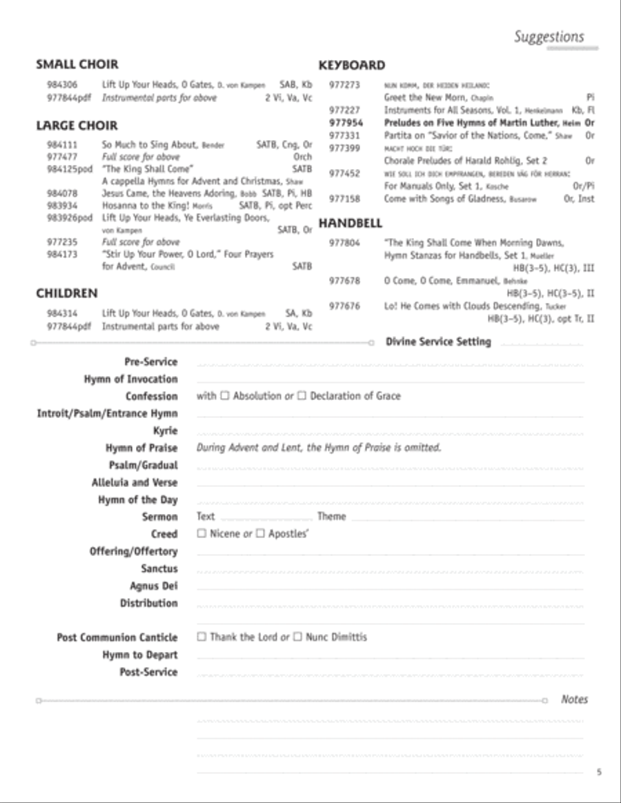 Worship Planning Book: Year C 2022 Sacred scores gallery preview page 5