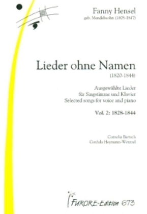 Book cover for Lieder ohne Namen (1820-1844) Vol. 2: 1828-1844