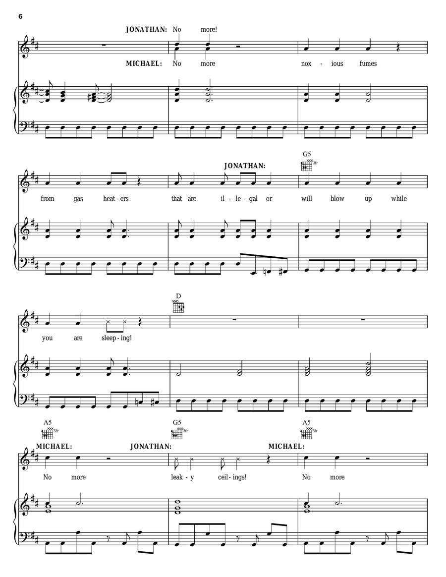 No More (from tick, tick... BOOM!) Guitar scores gallery preview page 6