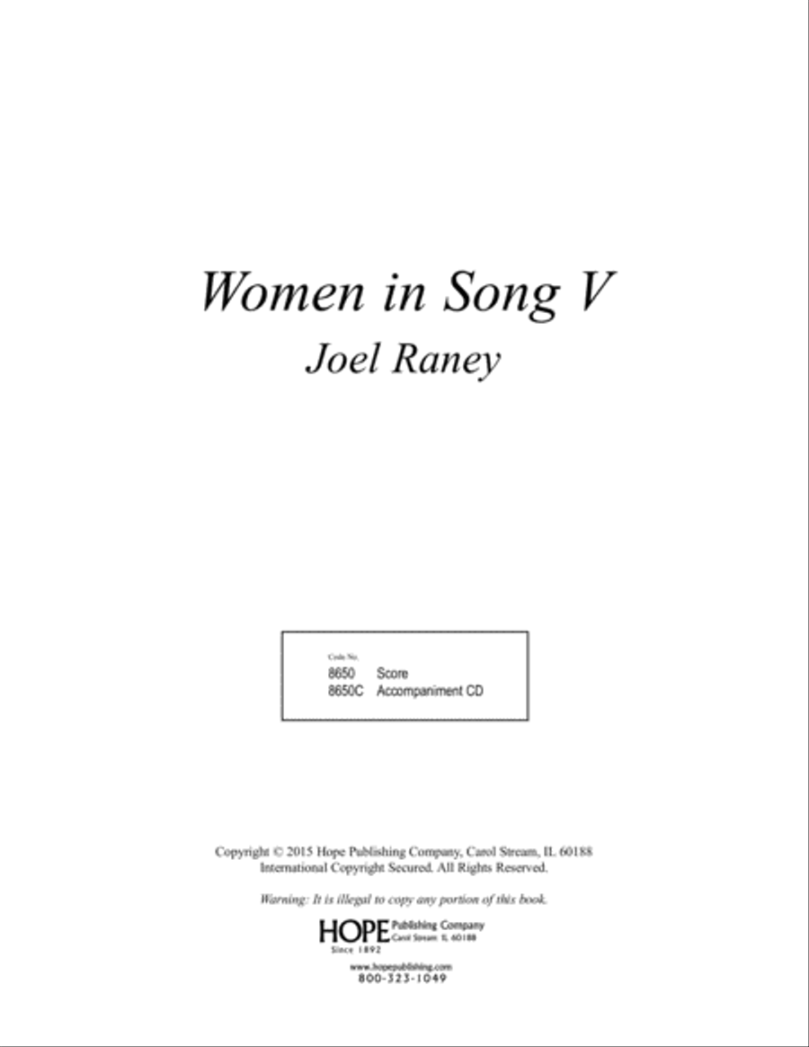 Women in Song 5 Choir scores gallery preview page 1
