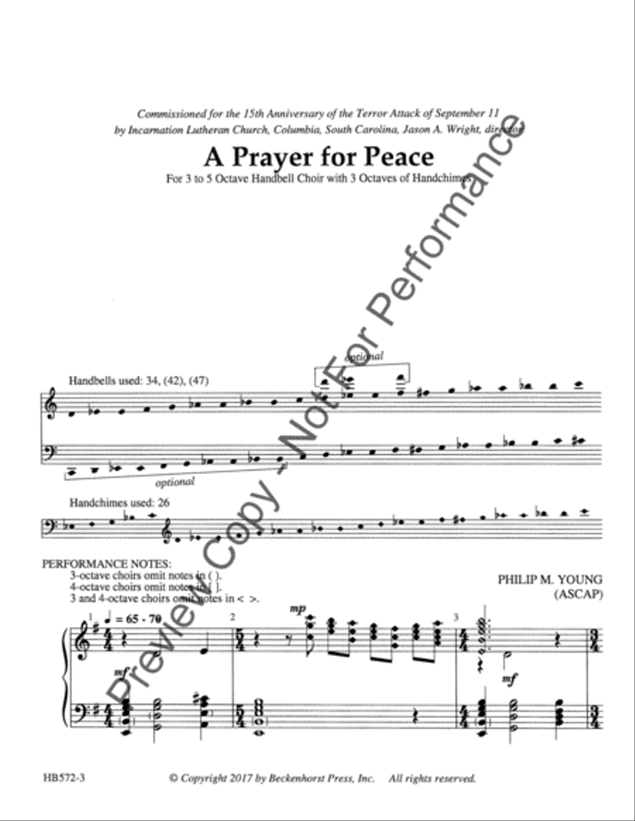 A Prayer for Peace 5-Octaves scores gallery preview page 4