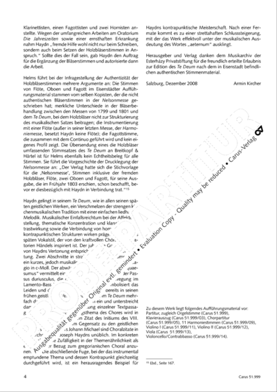 Te Deum Te Deum 4-Part scores gallery preview page 5