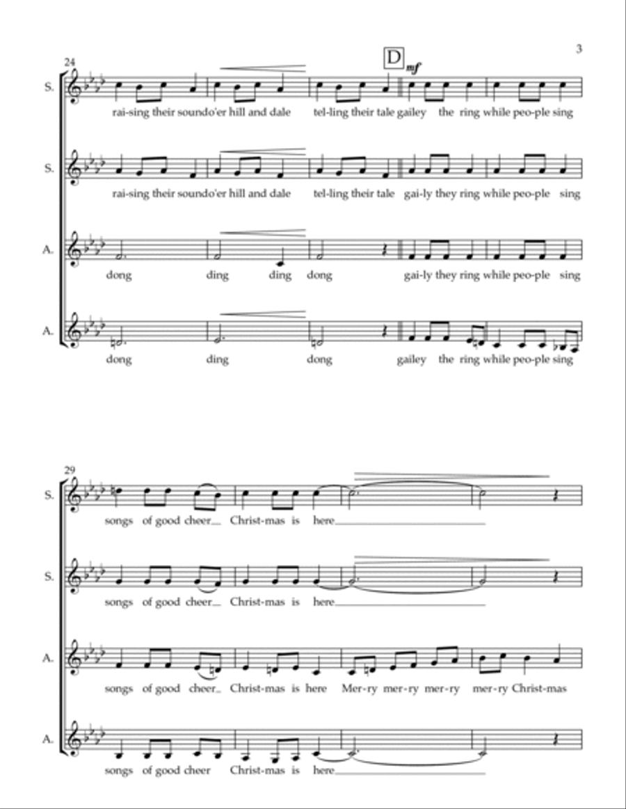 Carol Of The Bells Carol Of The Bells SSAA scores gallery preview page 3