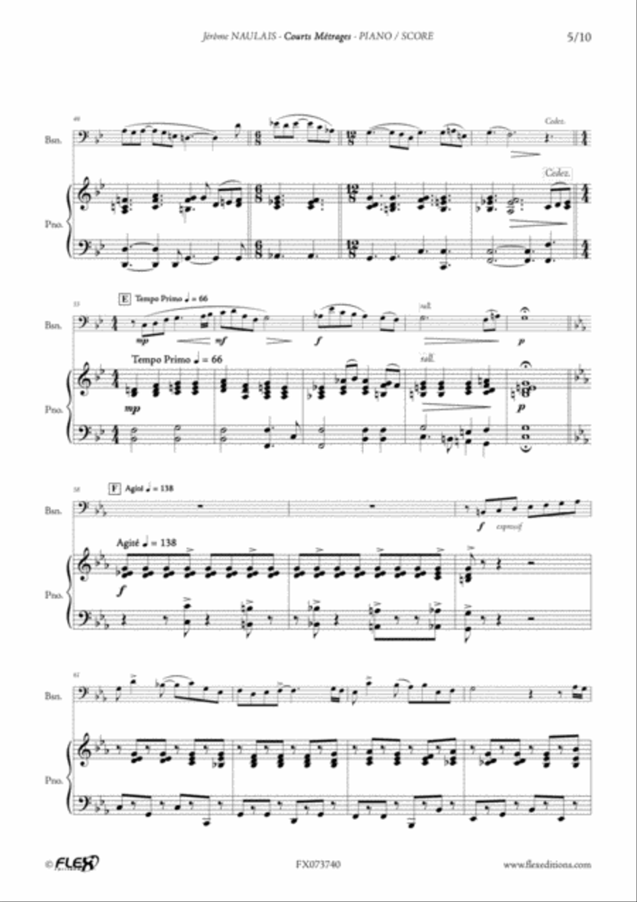 Courts Metrages Bassoon scores gallery preview page 5