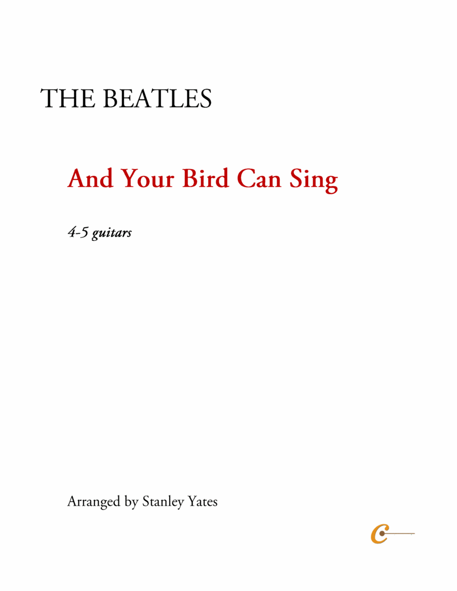 And Your Bird Can Sing Guitar Ensemble scores gallery preview page 1