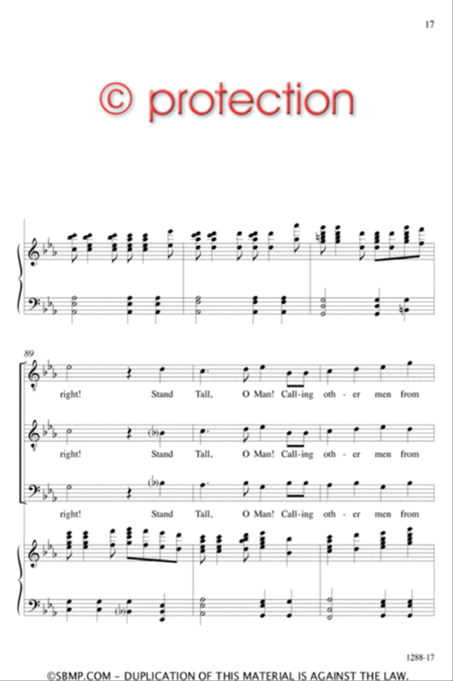 Stand Tall, O Man! - TTB/TBB Octavo TTB scores gallery preview page 16
