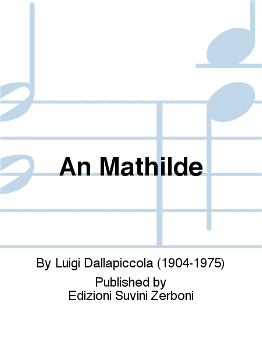 An Mathilde An Mathilde Voice scores gallery preview page 1