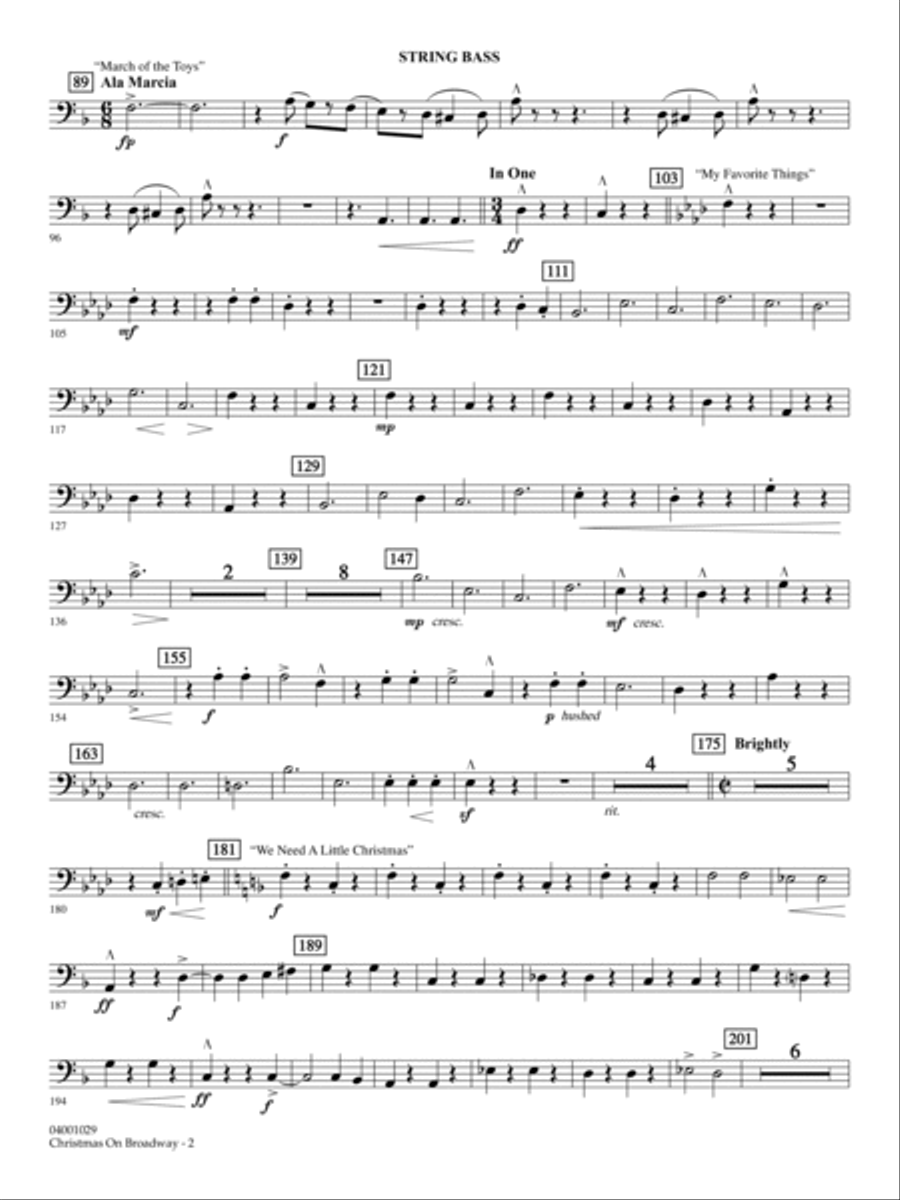 Christmas on Broadway - String Bass Concert Band scores gallery preview page 2