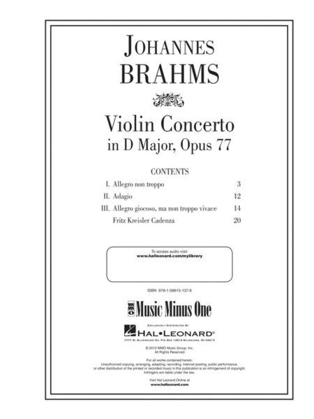 Brahms - Violin Concerto in D Major, Op. 77 image number null