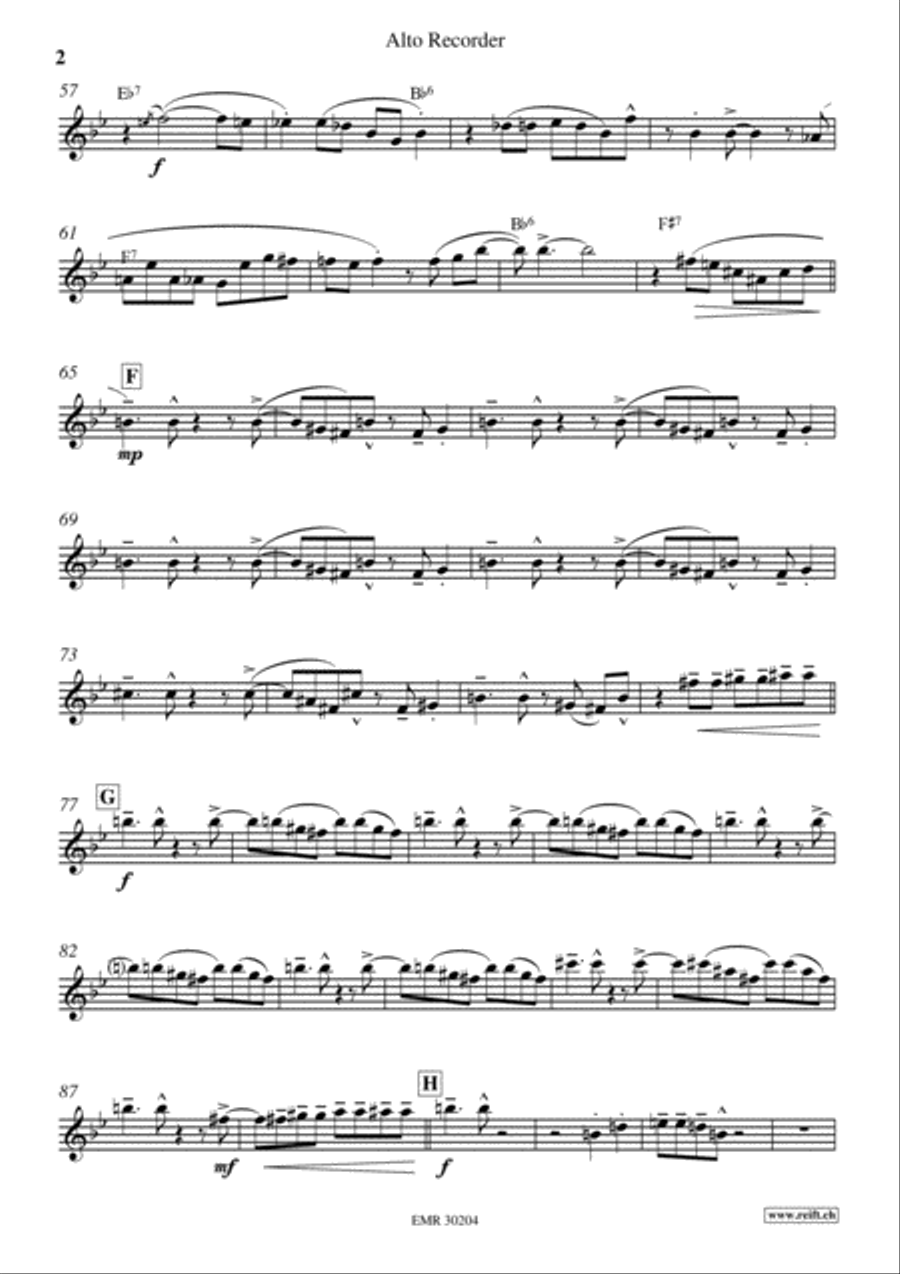 Rock'n Roll King Alto Recorder scores gallery preview page 3