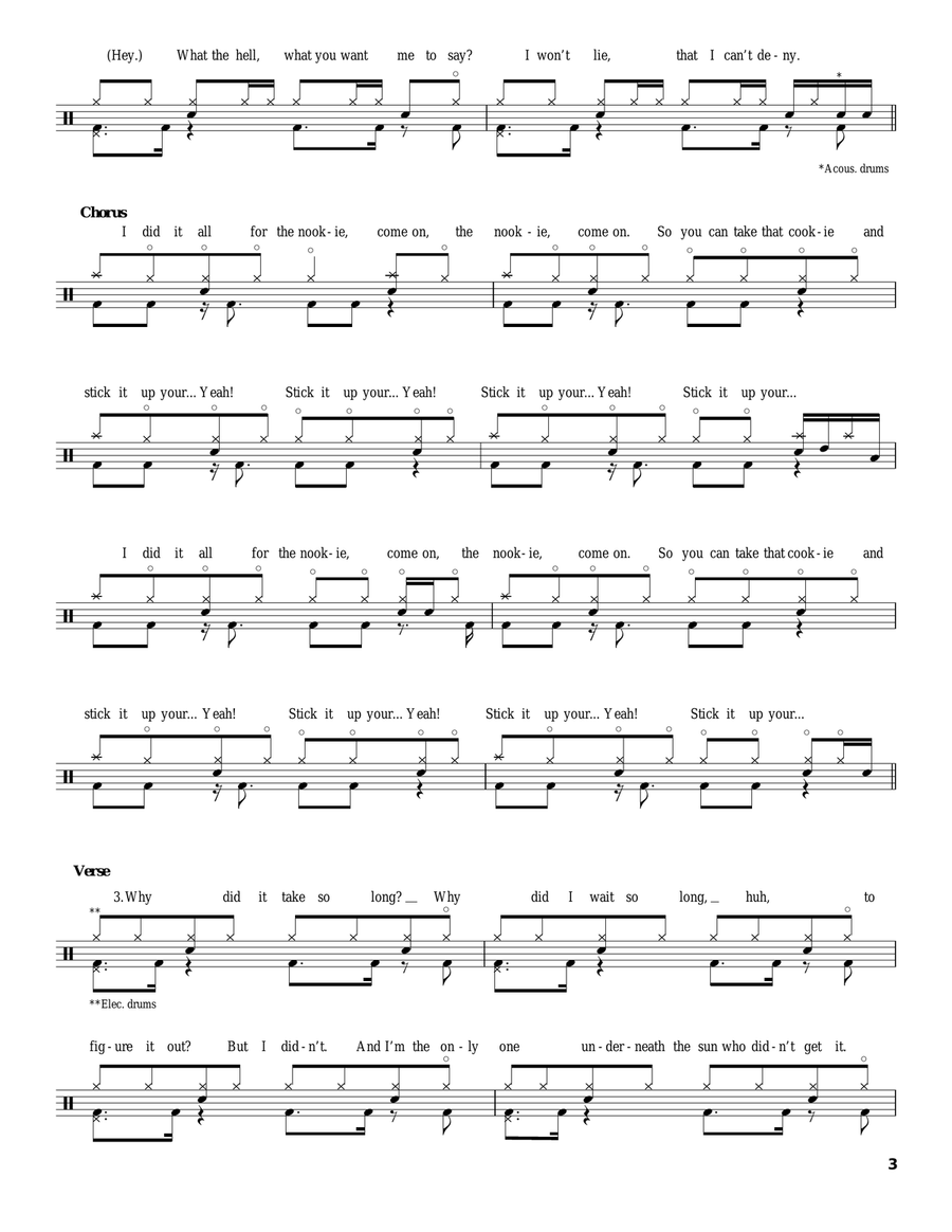 Nookie Nookie Drum Set scores gallery preview page 3