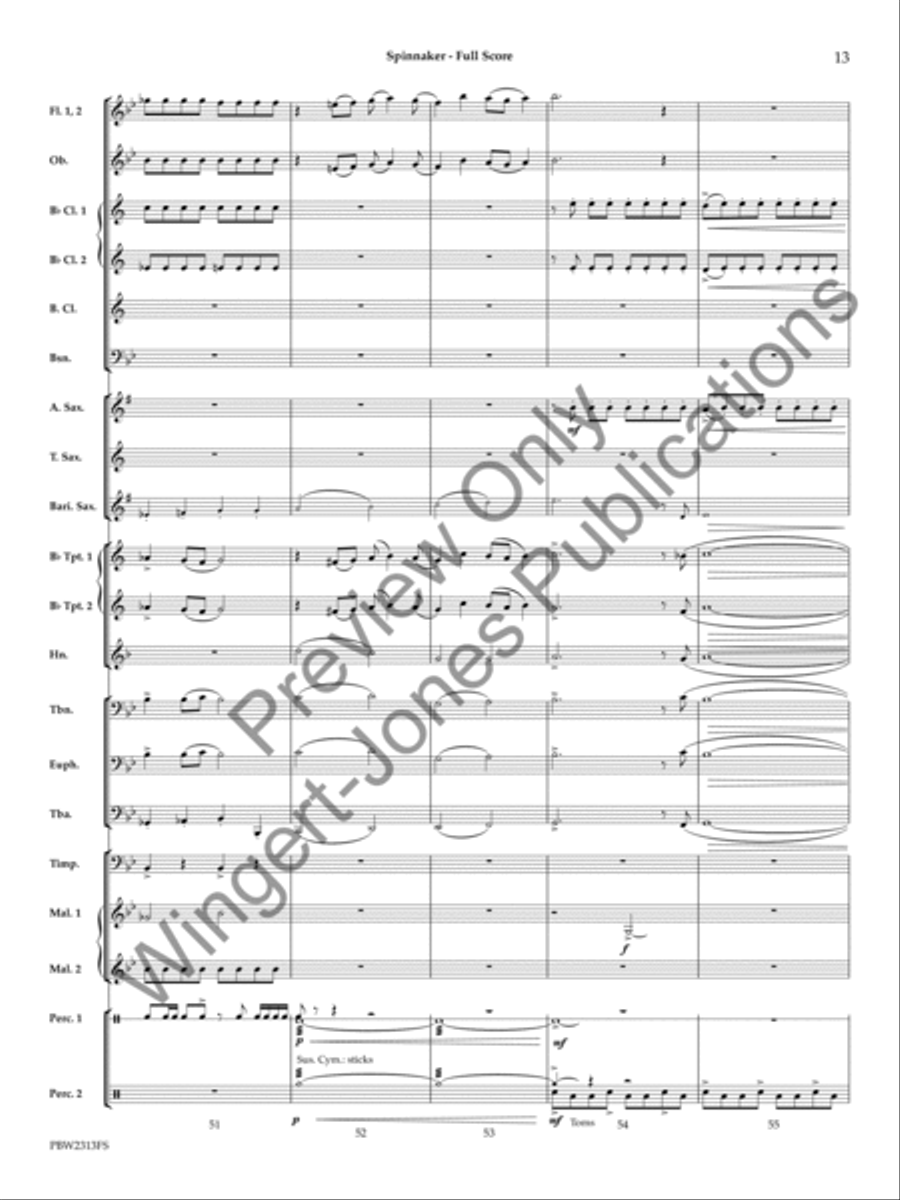 Spinnaker Concert Band scores gallery preview page 14