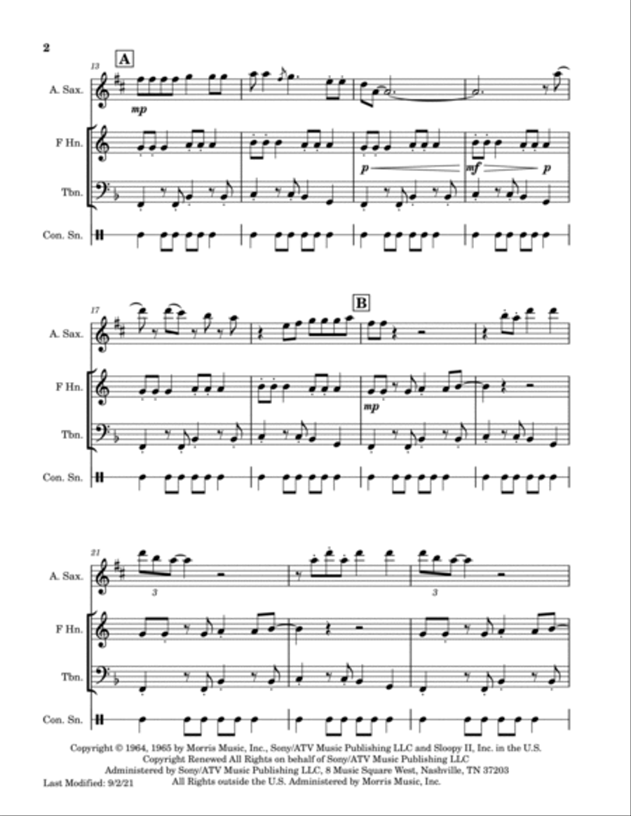 Hang On Sloopy Small Ensemble scores gallery preview page 3
