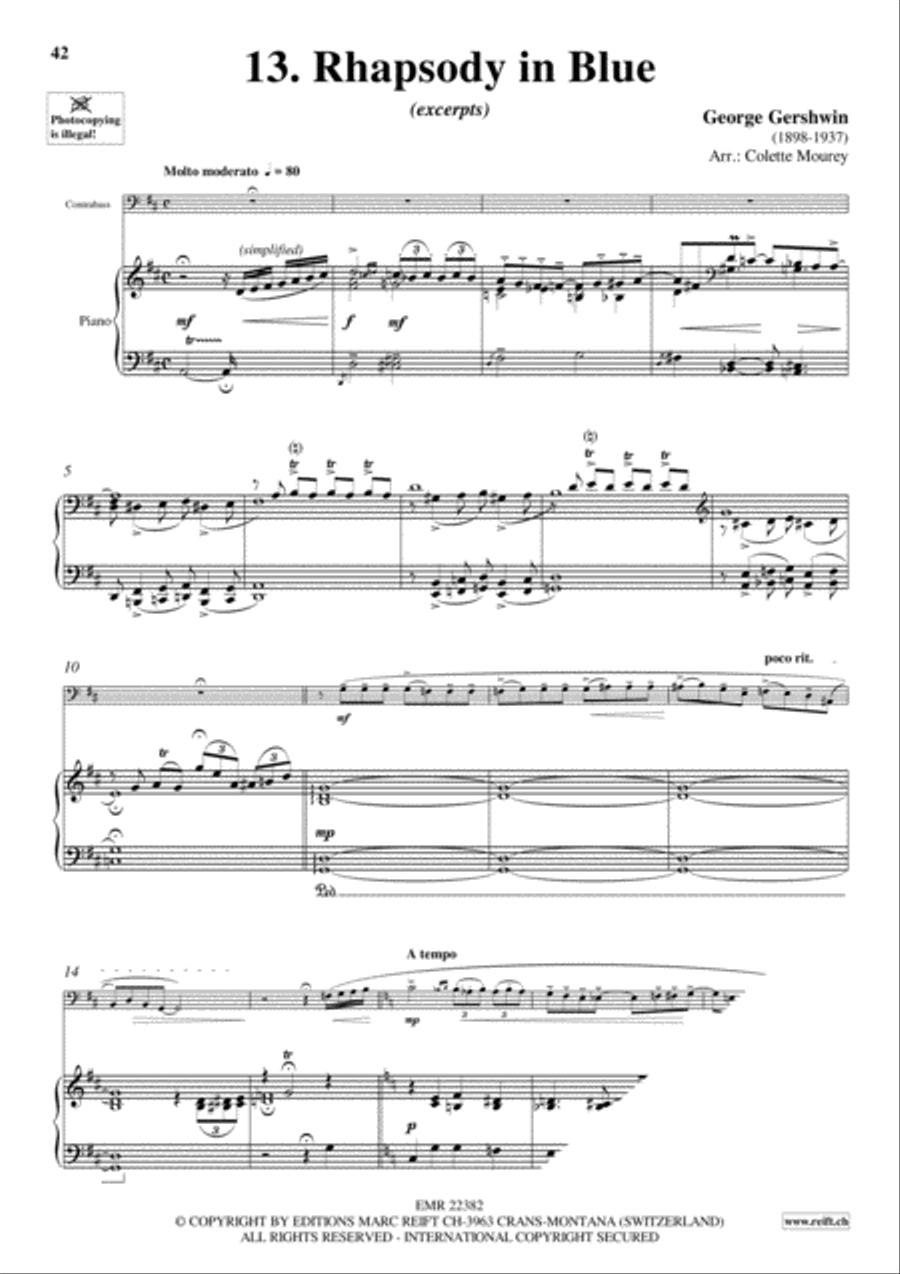 Gershwin 20 Greatest Hits Double Bass scores gallery preview page 15