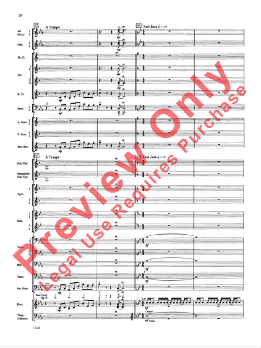 American Jazz Suite American Jazz Suite Concert Band scores gallery preview page 21