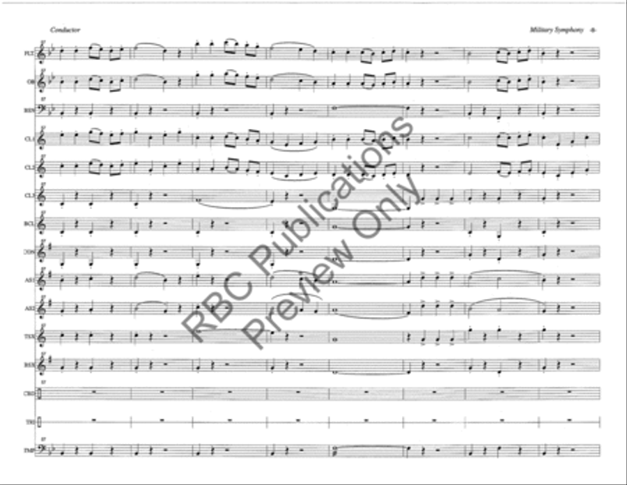 Military Symphony 2Nd Movement Woodwind Choir Octavo scores gallery preview page 11