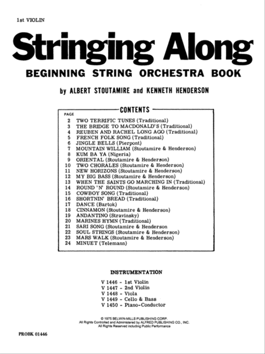 Stringing Along, Level 1 String Orchestra scores gallery preview page 2