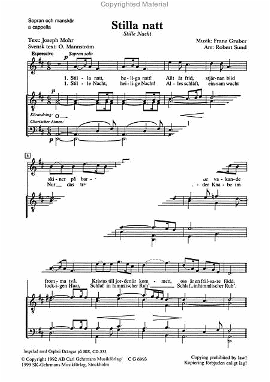 Stilla natt Stilla natt TTBB scores gallery preview page 2