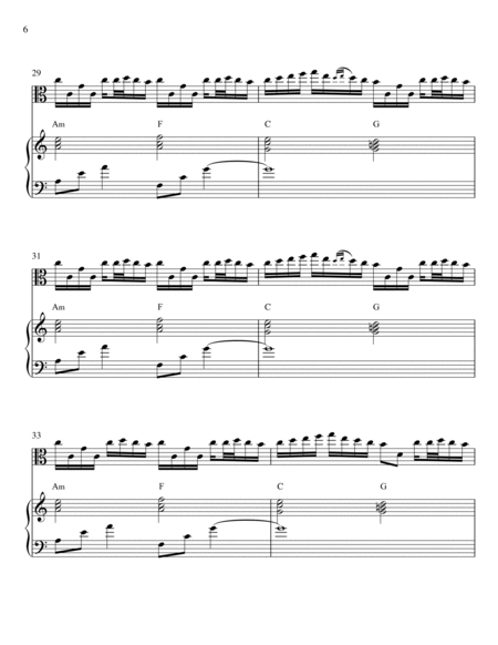 Yiruma - Rivers Flows in You (Piano and Viola) - (Am Key) - with chords image number null
