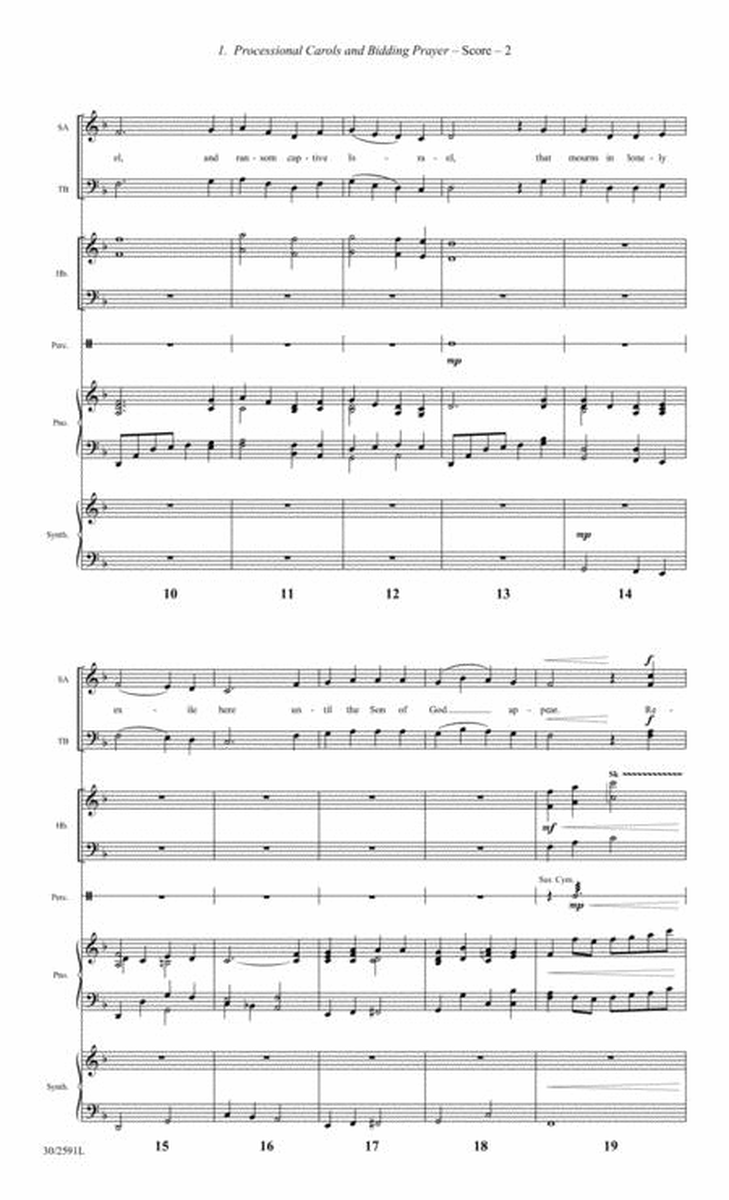 A Ceremony of Lessons and Carols - Instrumental Ensemble Score and Parts