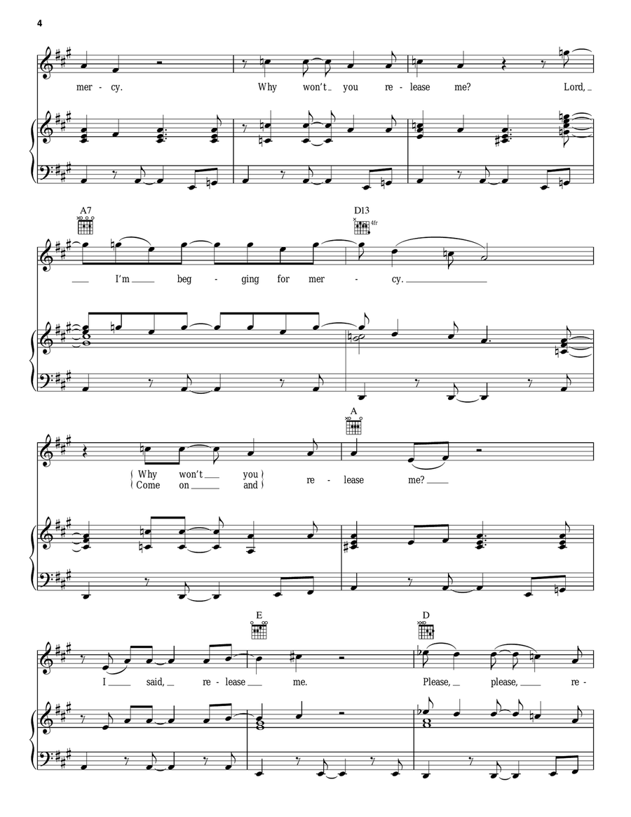Mercy Piano, Vocal, Guitar scores gallery preview page 4