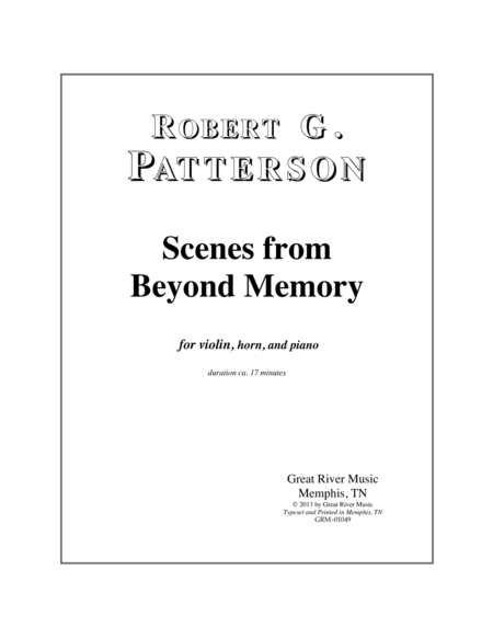 Scenes from Beyond Memory