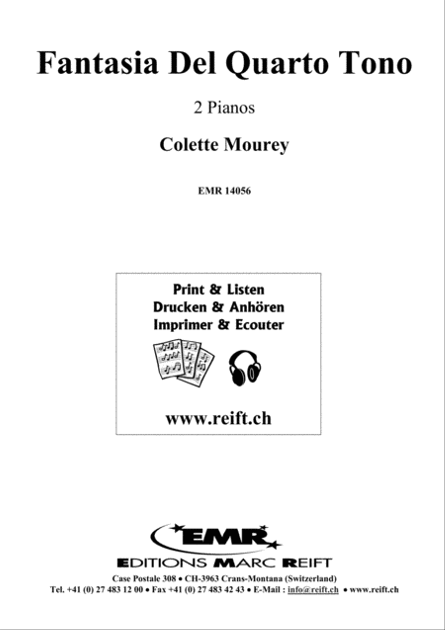 Fantasia Del Quarto Tono Fantasia Del Quarto Tono Piano Duet scores gallery preview page 2
