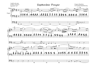 Book cover for September Prayer for Organ