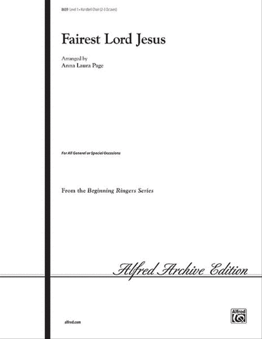 Fairest Lord Jesus Fairest Lord Jesus Handbell Choir scores gallery preview page 1